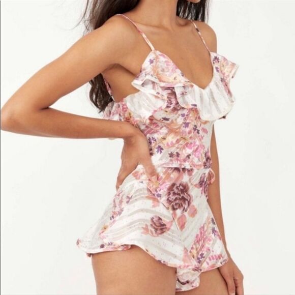Free People Hold Me Close Floral Teddy In Pink - Picture 3 of 7